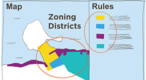 Map of zoning districts