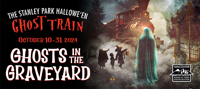 Poster for the Stanley Park train Ghost Train Poster for the Stanley Park train Ghost Train