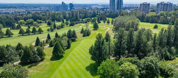 Aerial view of Langara Golf Course Aerial view of Langara Golf Course