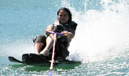 Adapted sit skiing is part of the adapted special-needs program opportunities Adapted sit skiing is part of the adapted special-needs program opportunities