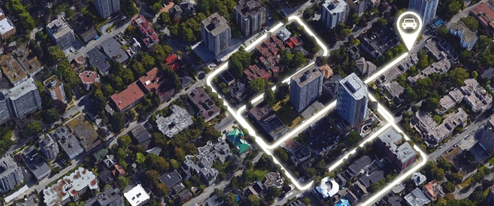 Aerial view of the West End Aerial view of the West End