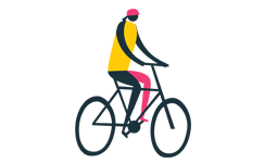 Person on a bicycle illustration Person on a bicycle illustration