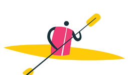 Person paddling kayak Person paddling kayak